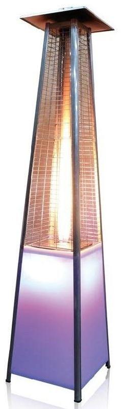Parasol chauffant au gaz propane - PARA LUX - INOX avec tube QUARTZ et LED intégré_0
