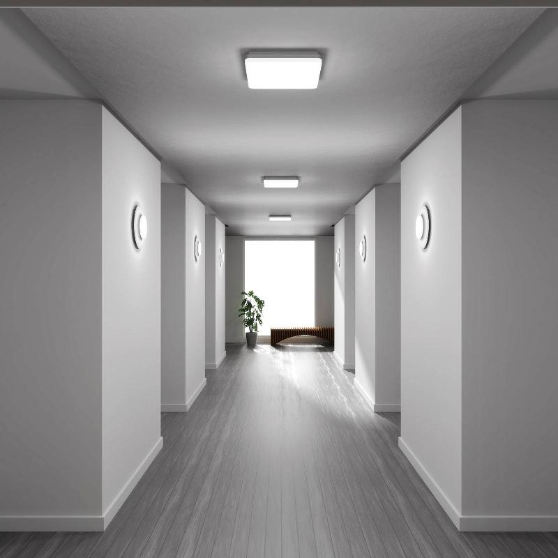 PERFORMANCE IN LIGHTING PLAFONNIER LED WL390 ANGULAIRE PLASTIQUE 38W 39X39CM