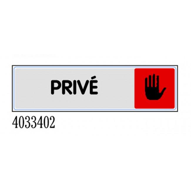 PLAQUETTE DE PORTE ''PRIVÉ'' NOVAP EN PLEXIGLAS COULEUR 170X45MM - NOVAP - 4033402