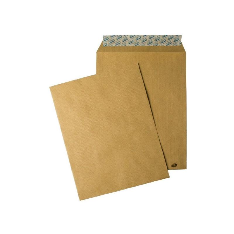 Pochette kraft 229x324mm avec bande adhésive - paquet de 50 - Kraft Adour Quicksil 90g_0