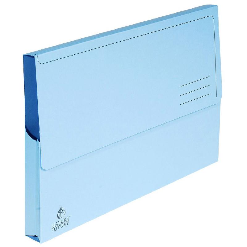PORTE-DOCUMENTS EXACOMPTA NATURE FUTURE 300 FEUILLES A4 220 G/M² CARTON COMPRIME BLEU - PAQUET 10 UNITES