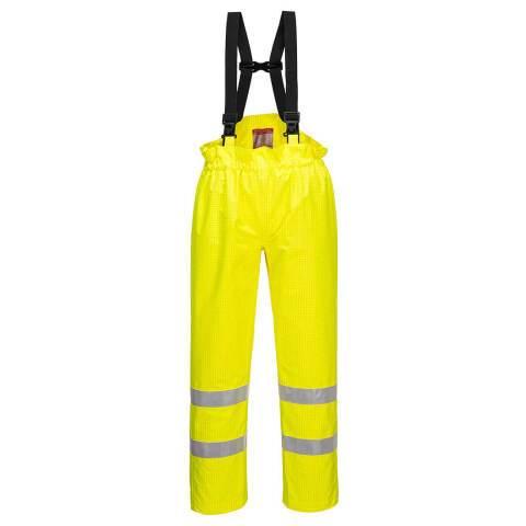 PORTWEST S780 PANTALON BIZFLAME RAIN NON DOUBLÉ HI-VIS ANTISTATIQUE FR JAUNE - TAILLE S - STANDARD