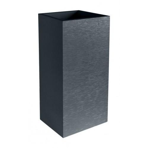 POT CARRÉ - HAUTEUR 80 CM - CONTENANCE 31 LITRES - GRAPHIT ANTHRACITE EDA PLASTIQUES