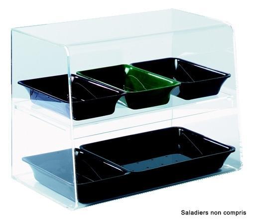 Vitrine plexi alimentaire 2 niveaux_0