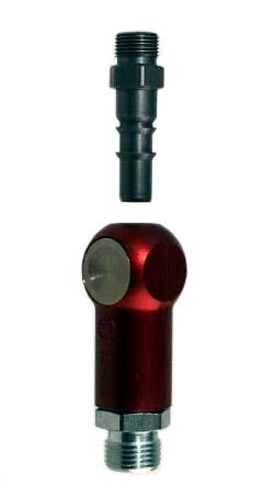 Raccords en ligne de sécurité - 32-006 - alu anodisé rouge avec verrouillage automatique et poussoir_0