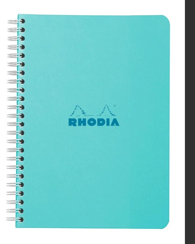 RHODIA Lot de 10 Carnet azur A5, 120p./60 feuilles 80 g/m² reliure intégrale, quadrillé 5x5 - 3037921181027_0