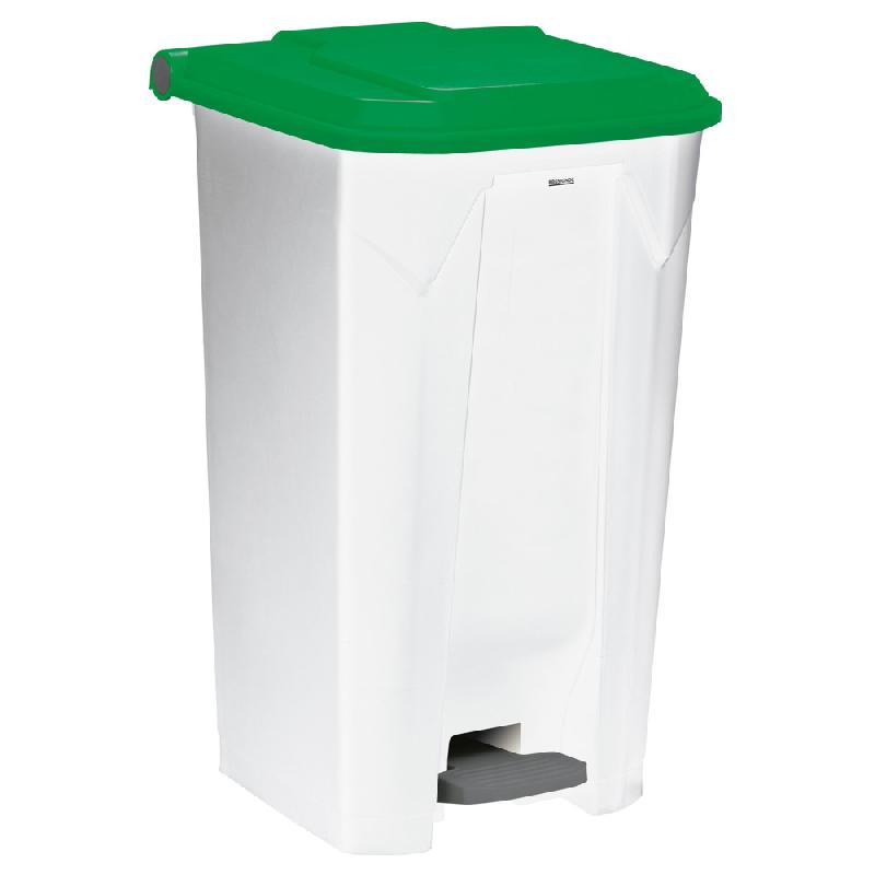 ROSSIGNOL Poubelle à pédale haccp 100 L Utilo - blanc / vert_0