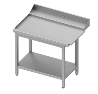 Table de sortie inox avec étagère - STALGAST 1000x750x880 mm à monter - 9310057100_0