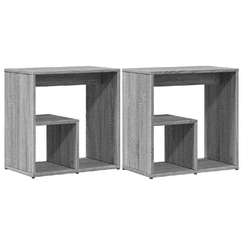 Tables d'appoint 2 pcs sonoma gris 50x30x50cm bois d'ingénierie Modèle Atlas Master Nordique - 8721012494688_0