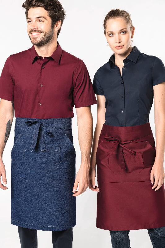 Tablier polycoton long Kariban - Réf: K897 - 65% polyester / 35% coton - Couleur Denim - Taille unique_0