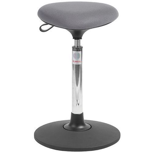 TABOURET SWAY TRIA - TISSU 3D - HAUT - GRIS - GLOBAL PROFESSIONAL SEATING