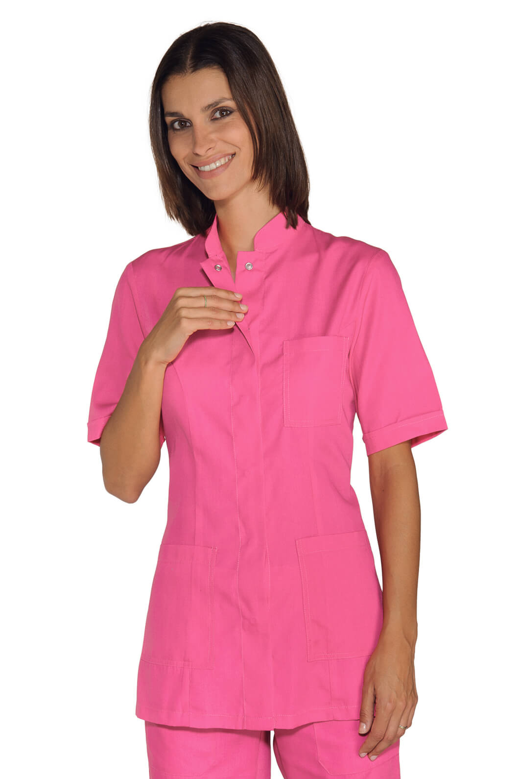 TUNIQUE MÉDICALE COL MAO PORTOFINO FUCHSIA