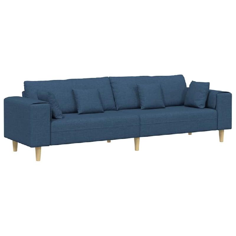 VidaXL Canapé avec coussin Bleu 250 x 77 x 76 cm tissu Modèle Vega Executive Concept - Matériau naturel 3335150_0
