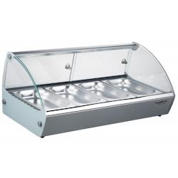 Vitrine chaude - 4 x GN 1/3 - Acier inoxydable 840x395x270mm - COMBISTEEL - gris inox_0
