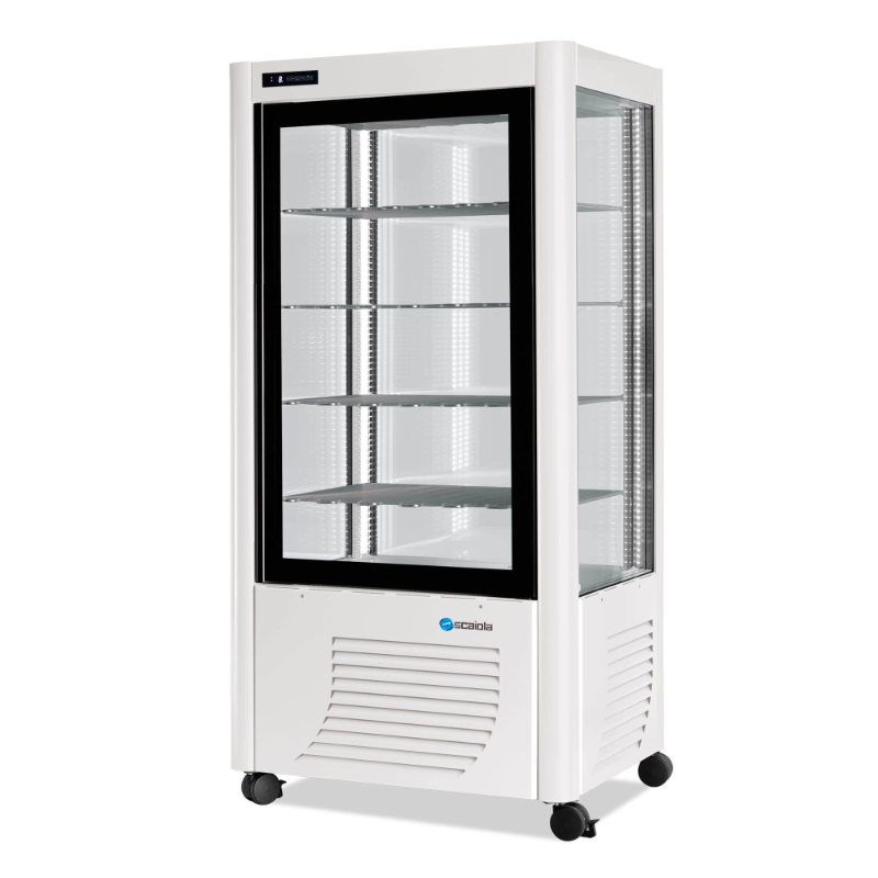 Vitrine négative 4 faces - SCAIOLA 540 litres - Température -20 à -5°C - Éclairage LED - Carrosserie effet inox_0