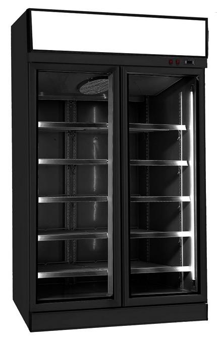 Vitrine réfrigérée négative 2 portes de 1m25 - r290 gaz écologique_0