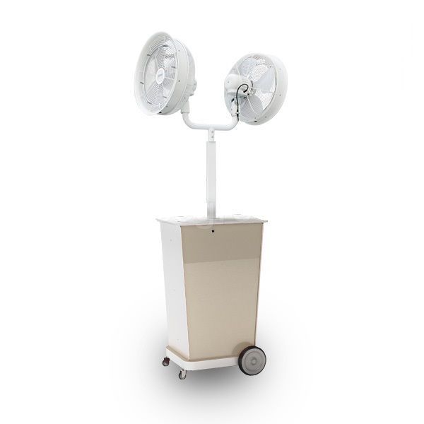 Brumisateur ventilateur rechargeable mobile - double ventilateur - rafraîchissement 50m² à 100m²_0