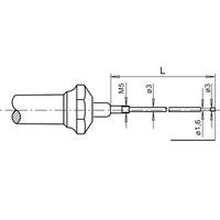 Capteur de température thermocouple à poignée pour mesures de surface et en immersion, longueur 30mm - Référence : FTA1201_0