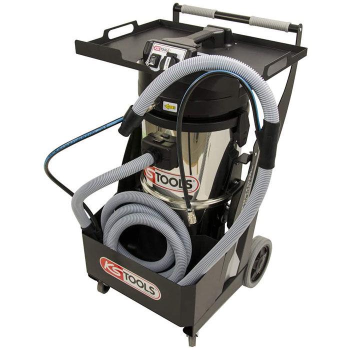 Centrale d'aspiration 35 litres 1700W KS Tools - Flexible 4,5m - Cuve inox - Réf. 11574468_0