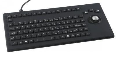 Clavier trackball VESA 75 en caoutchouc avec boule de 25mm 92 touches IP67 USB QWERTY - Référence: RKCT92S1USB_0
