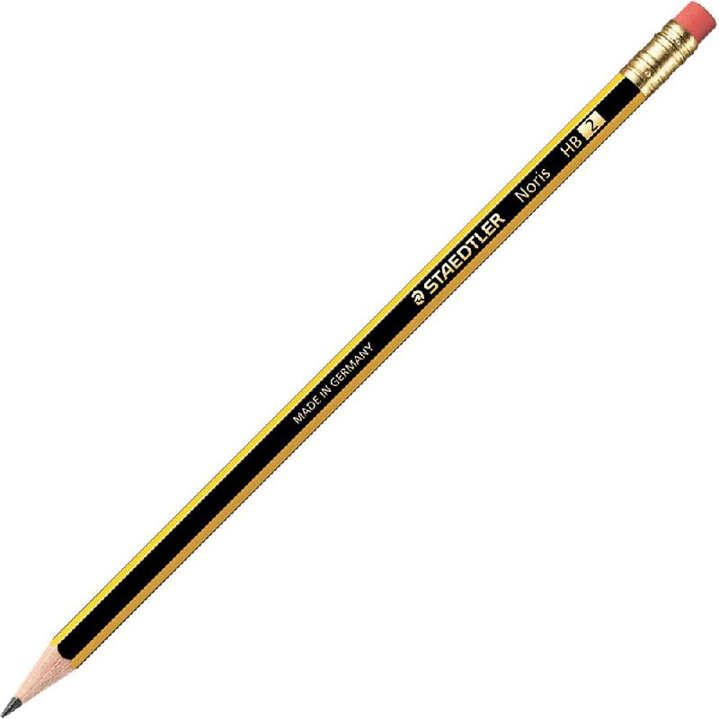 Crayons à papier avec gomme Thème Clé de Sol Lot de 6 
