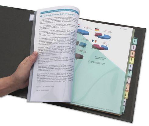 LOT DE 2 - DOUBLE POCHETTE INTERCALAIRE A4+ POLYPROPYLÈNE COLORÉ AVERY 12 ONGLETS MULTICOLORES - 1 JEU