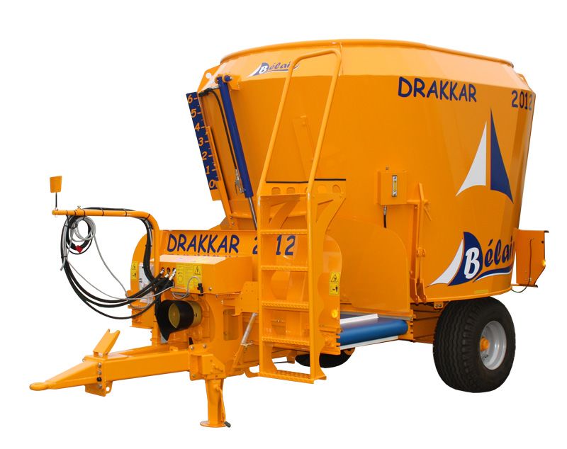 Drakkar monovis - Mélangeuse agricole Bélair - Capacité 8 à 16m3 - Vis verticale large et pesage électronique_0