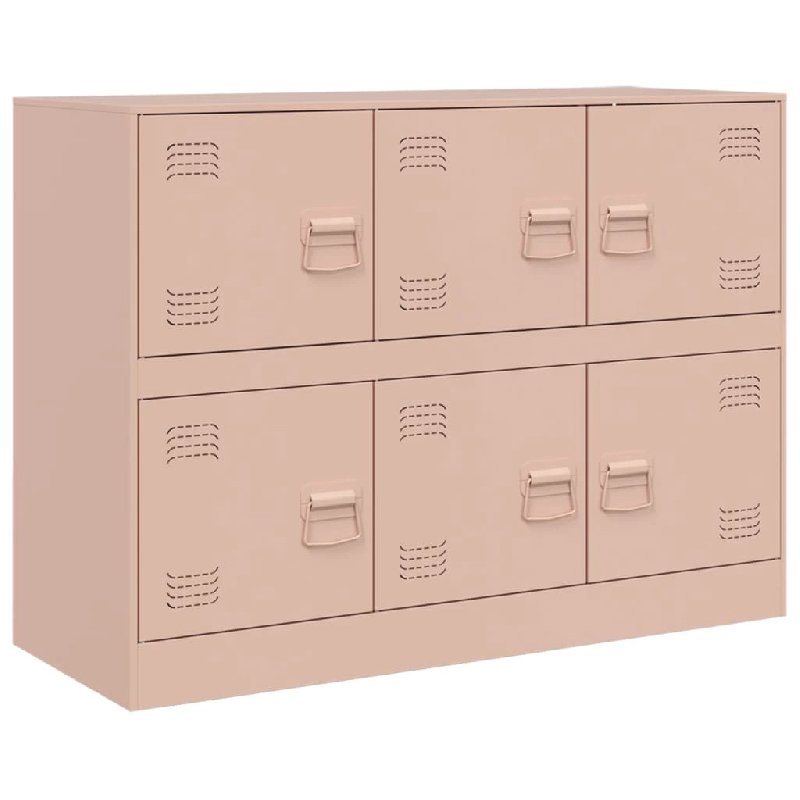 Helloshop26 - Buffet bahut commode armoire meuble de rangement organisateur cuisine salle de séjour salon 99 x 39 x 73 cm acier Rose 02_0036219 - 300_0