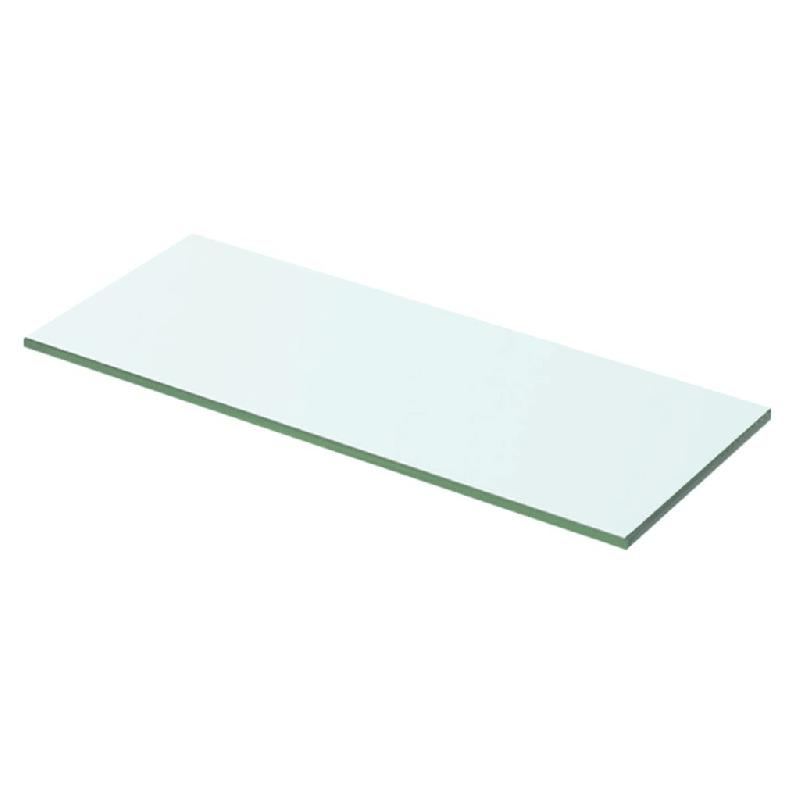 Panneau d'étagère en verre trempé transparent - 50 x 15 cm - Charge 15 kg_0