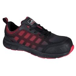 Portwest - Baskets de sécurité basses en Compositelite OGWEN S1P Noir / Rouge Taille 46 - 46 noir matière synthétique 5036108322817_0