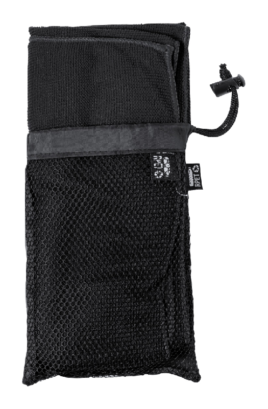 Serviette de sport en microfibre - RPET - dans une pochette labélisée RPET - 160 g/m²_0