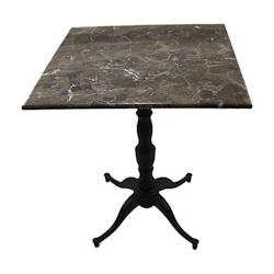 Stamp Reverdy table Jim 4b plateau marbre marron 70x70 - multicolore multi-matériau 3661365004880_0
