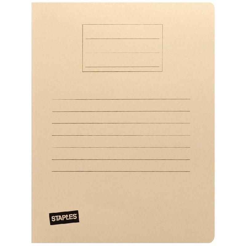 STAPLES CHEMISE 3 RABATS SANS ÉLASTIQUE STAPLES - CARTE 250G - BEIGE (PRIX À L'UNITÉ)