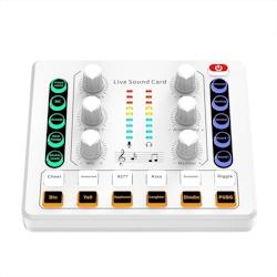 Table De Mixage Bluetooth Pour Enregistrement Et Chant En Direct Blanc YONIS - blanc 3615616947013_0