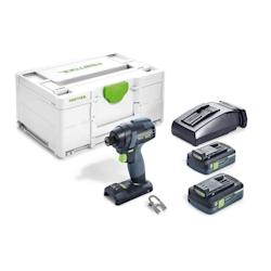 Visseuse à Chocs 18v Tid 18 Hpc 4,0 I Plus + 2 Batteries 4ah + Chargeur Rapide + Coffret Systainer Festool 576482 - 4014549360729_0