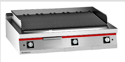2T0GRG - Grillade gaz à pierres céramique en inox AISI 304 avec grille en fonte émaillée et brûleurs indépendants_0
