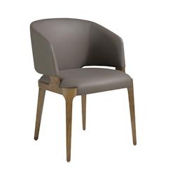 AC ANGEL CERDA Angel Cerdá Chaise en similicuir taupe foncé 4108C 57 x 58 x 76 - gris fourrure 8435631023029_0