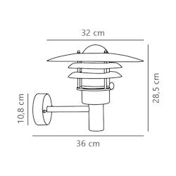 Applique murale LØNSTRUP 32 Sensor Acier galvanisé Acier galvanisé, H.28.5 - IP44 - E27 /Nordlux Extérieur - 5701581278073_0