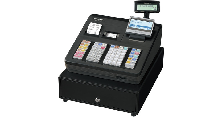 Caisse enregistreuse alphanumérique Sharp ER-A411SF - 2 imprimantes thermiques, écran LCD inclinable_0