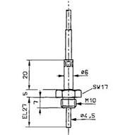 Capteur de température thermocouple à câble indémontable - NiCr-Ni (K) - Température -100 à +400°C - Référence : FT0710L27M10_0