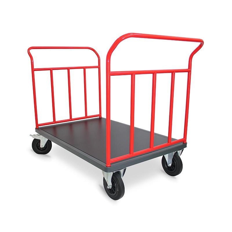 Chariots manuels 2 dossiers - 500 kg - 800 x 600 - dossiers nus, tubulaires ou grillagés - Marque Rolléco_0