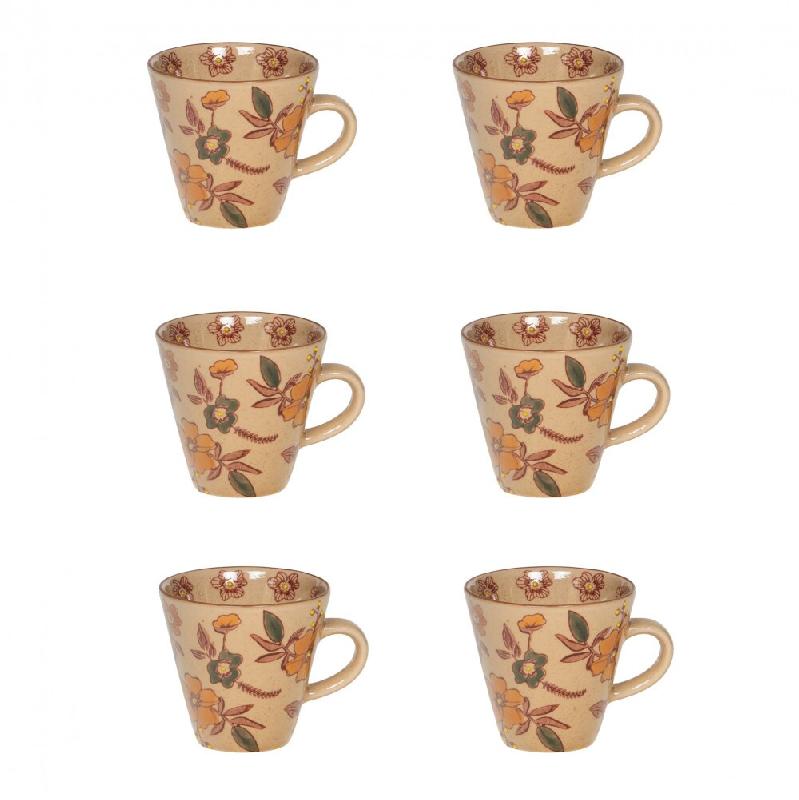 Coffret de 6 tasses Aveline 17 cl -  Multicolore Autre forme Grès Table Passion 10.00x7.50 cm - multicolore Grès 3106232387685_0