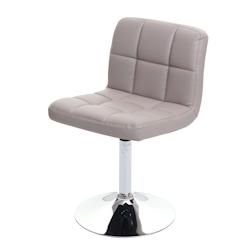 Décoshop26 - Chaise de salle à manger cuisine bureau sans roulettes synthétique taupe gris pied chromé 04_0002295 - gris 3000267932691_0