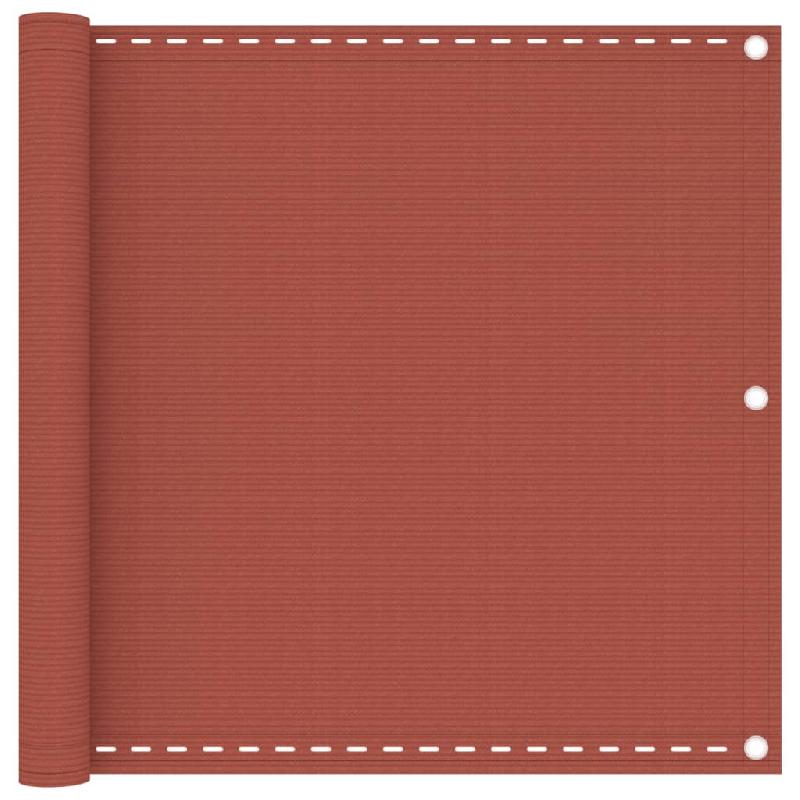 ÉCRAN DE BALCON BRISE PARE VUE PROTECTION CONFIDENTIALITÉ 90 X 500 CM PEHD TERRE CUITE 02_0010418_0