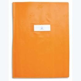 ELBA PROTÈGE-CAHIER EN PVC OPAQUE GRAIN PICTO 18/100È FORMAT 24X32 ORANGE