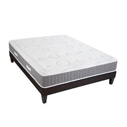 Ensemble   Matelas Mémoire de forme + Sommier Bois 180x200 cm INTUITION OLYMPE LITERIE - blanc Mousse à mémoire de forme 4VP.IT.K15.1820_0