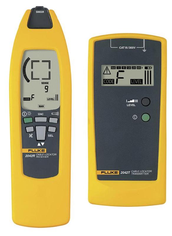 Localisateur de câbles hors ou sous tension, 12-400V AC/DC - Fluke FLU2042 - Émetteur et récepteur avec affichage LCD_0