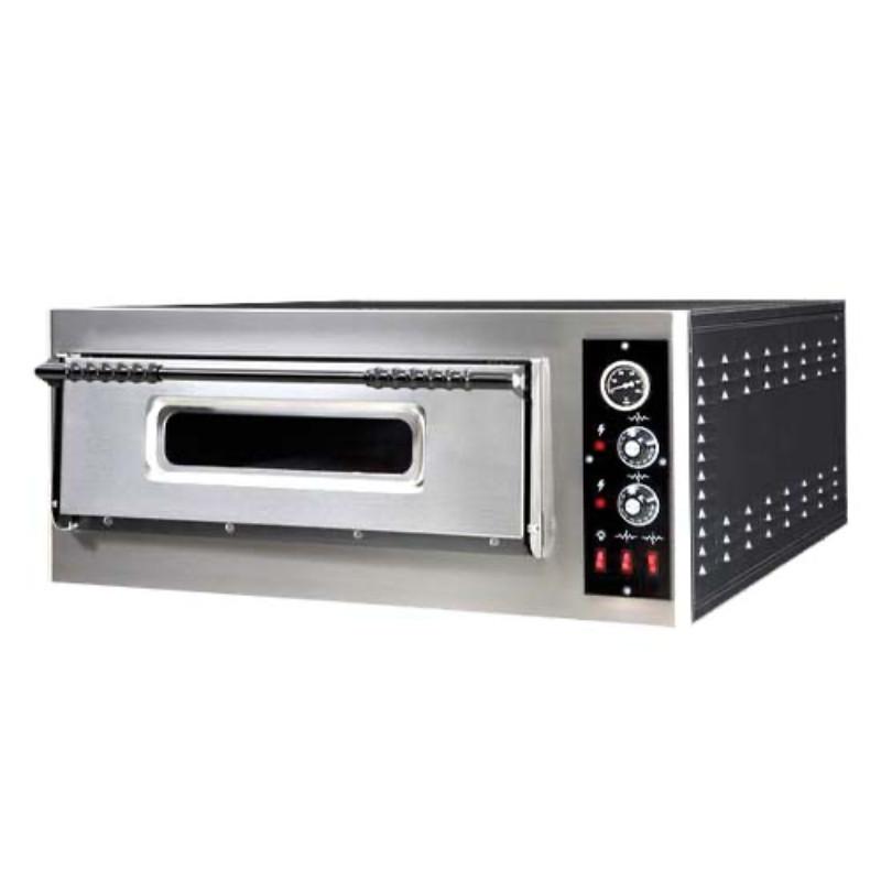 Four à pizza électrique professionnel - 2 niveaux - 6 pizzas ø 320 mm - Façade Inox AISI 304 - Sol en pierre réfractaire - Marque Technitalia_0