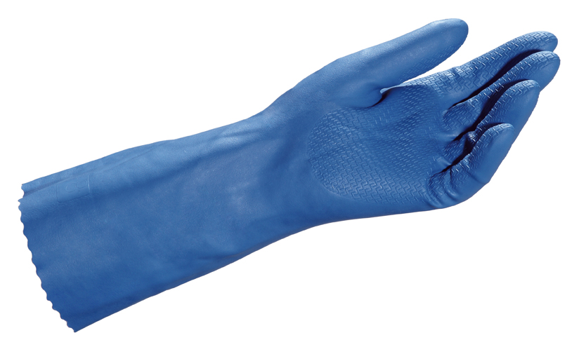Gant de protection chimique - StanzOil NK 22-382 - Néoprène bleu - 35,5 cm_0