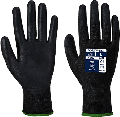 Gant noir medium A635K8RM - anti-coupure niveau B - confort et adhérence_0